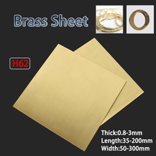 H62 Brass Sheet Metal Brass Plate Cuttable DIY Crafts Arious Size Thick 0.8-3mm