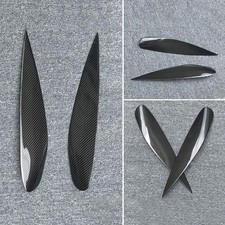 Carbon Fiber Eyelids Eyebrows Lids Headlight Trim Covers For Mitsubishi Lancer
