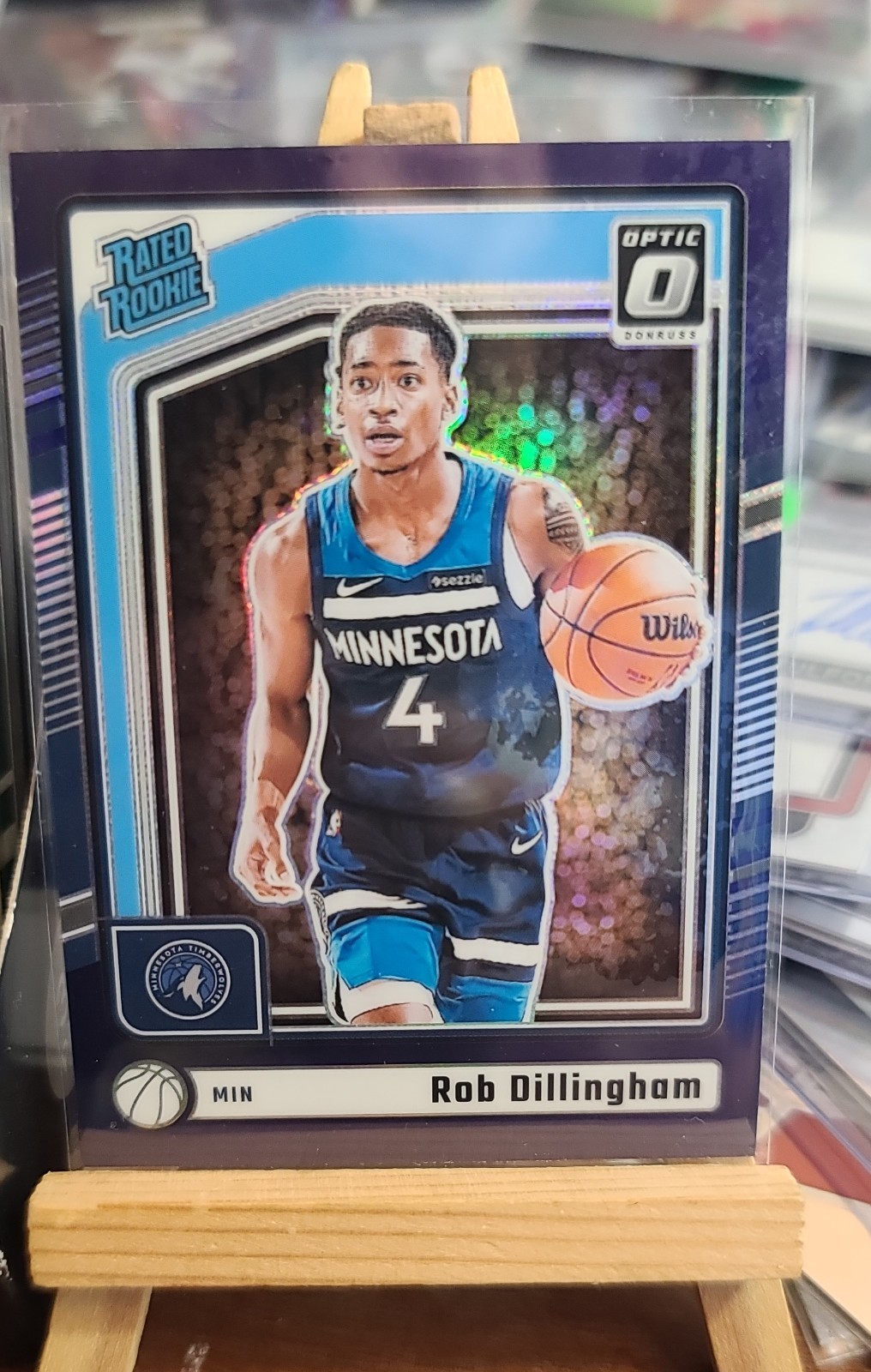 2024-25 Donruss Optic - Rated Rookie Rob Dillingham #259 Purple Prizm (RC)