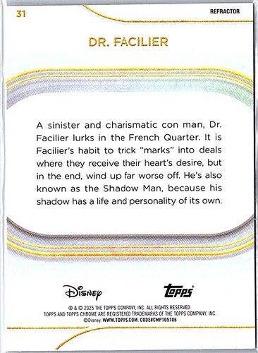 2025 Topps Chrome Disney Refractor & Yellow Diamond Inserts - You Pick - Picture 7 of 41