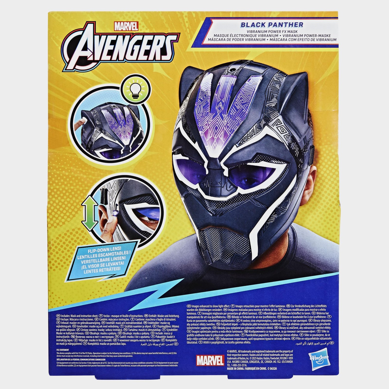 Marvel Avengers Black Panther Vibranium Power FX Mask Electronic Role Play To... thumbnail 4