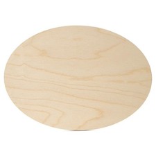 Wooden Oval Cutout 8.5 x 12 Inch, Bag of 3 Unfinished Wood natural wood