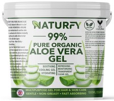 Aloe Vera Gel 100% Pure Natural Organic Multipurpose Soothing Hair & Skin Face