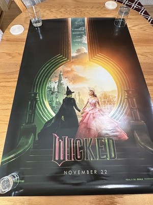 Wicked original DS movie poster 27x40 C 2024 Wizard of Oz Ariana Grande