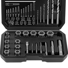 26Pcs Screw Extractor and Left Hand Drill Bit Set Bolt Extractor Socket Set
