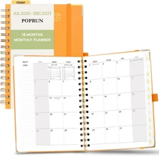 Monthly Planner 2026-2027 Spiral Hardcover (6.25'' X 8.5''), 18 Months Calendar 