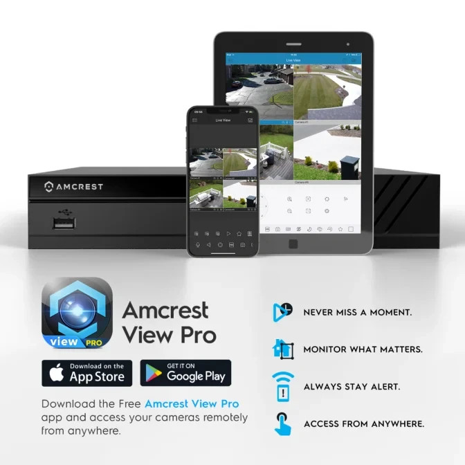 Amcrest NV4108E-A2 4K 8CH POE NVR Security System Surveillance No HDD-1 Warranty