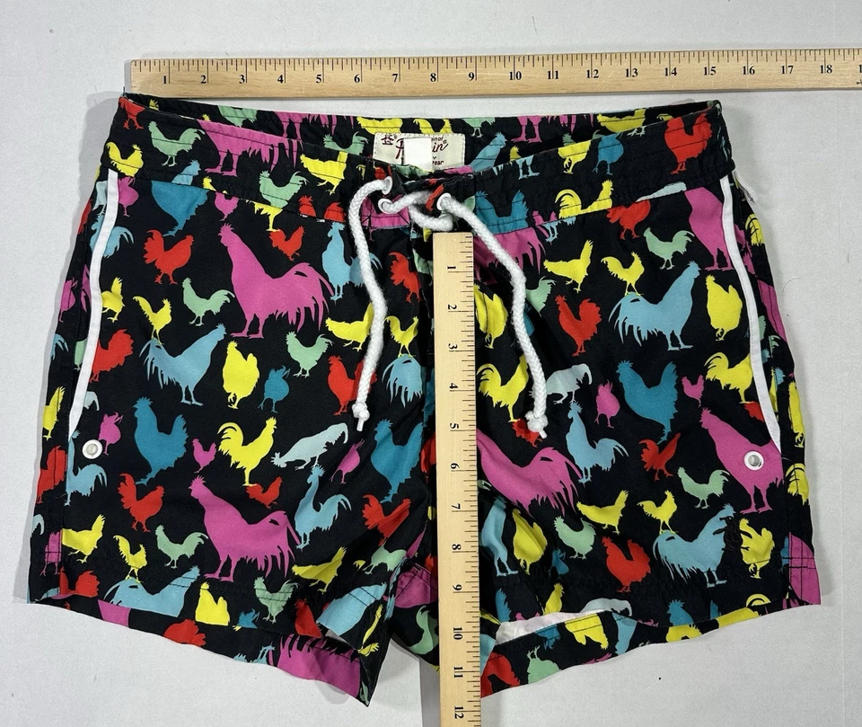 Bañador Pingüino 32 Estampado Gallo Colorido Cordón Pantalones Cortos Para Hombre’s M Foto 3 de 4