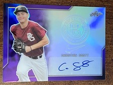 CHRISTIAN SCOTT 2017 LEAF PERFECT GAME AUTOGRAPH PURPLE METAL #15/25 METS GATORS
