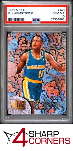 1995 METALL #148 B.J. Armstrong Bulls Pop 1 PSA 10