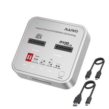 M.2 NVMe SATA SSD Cloner Reader, USB 3.1 10Gbps, Support 4 Clone Modes - NVMe...