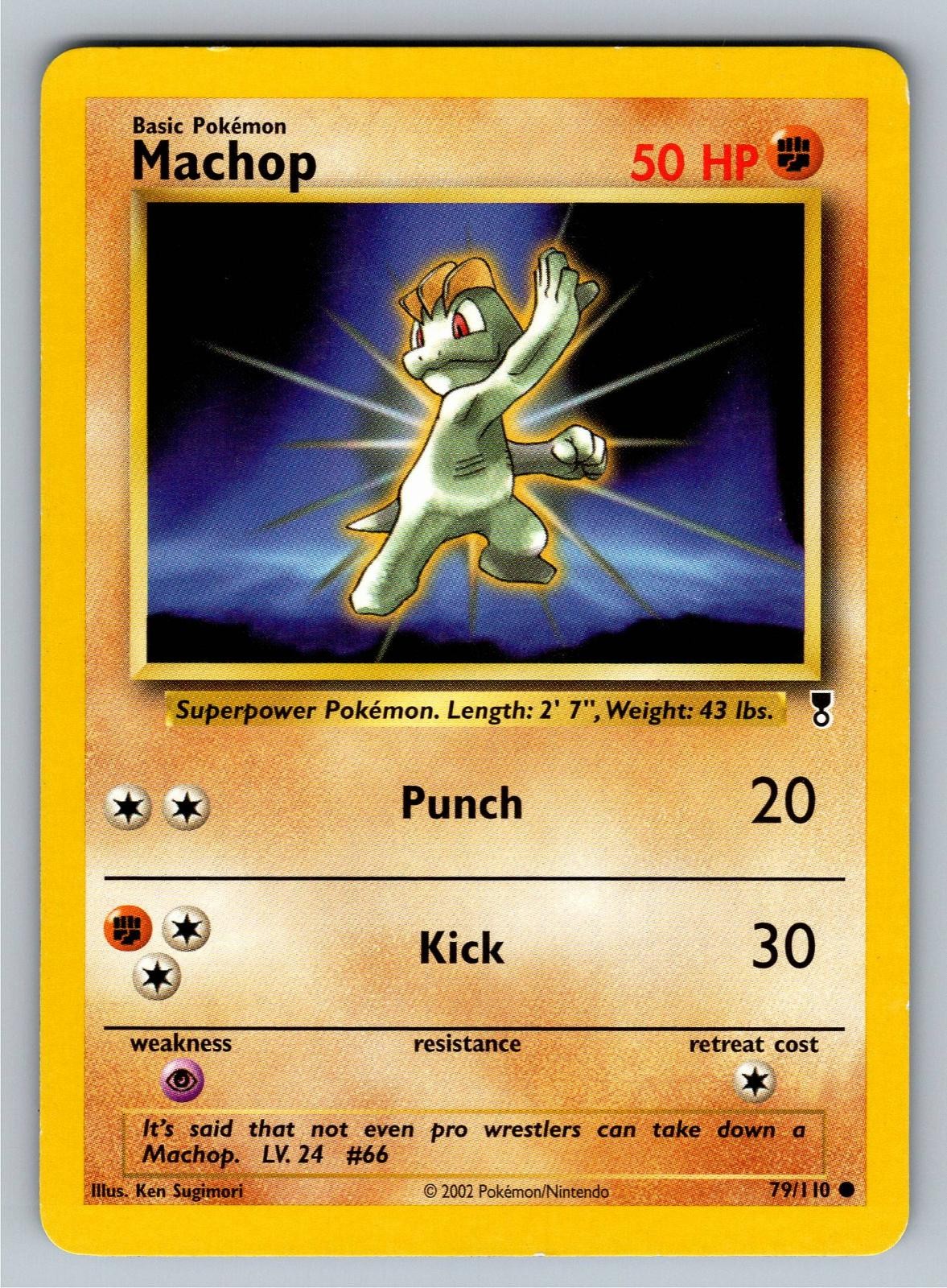 Machop 79/110 Common Legendary Collection Pokemon Moderately Played