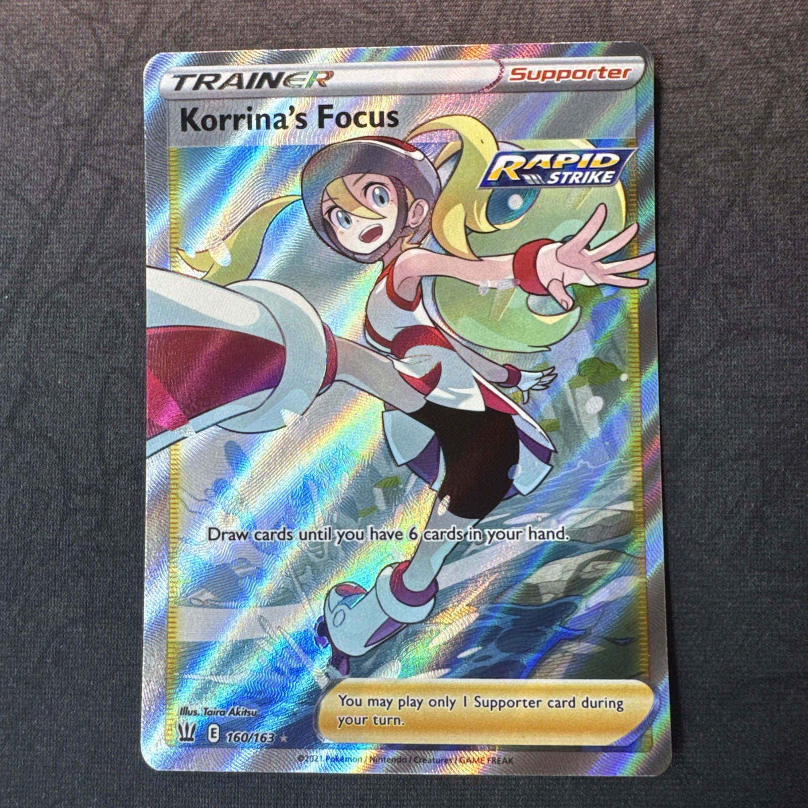 Korrina's Focus (Full Art) 160/163 Swsh05: Battle Styles Holo Trainer Pokemon