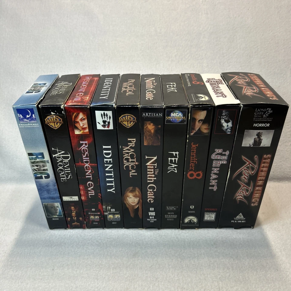 Lot of 10 Horror/Thriller VHS The Ring Devils Advocate Resident Evil Rose Red… - Image 2 of 4