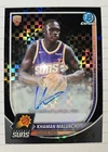 2025-26 Bowman Khaman Maluach Chrome Auto Black X-Fractor Refractor #/10