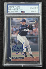 1996 BILLY WAGNER Signed Leaf ROOKIE Card-HOF-HOUSTON ASTROS-PSA 10 Auto