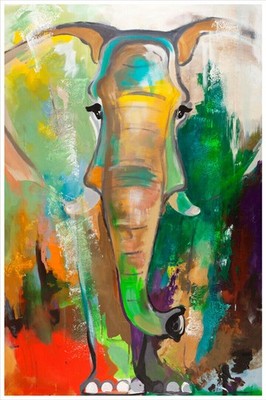 363939 Elephant Dreams Painting Happiness Art Decor Wall Print Poster