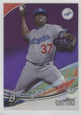 2016 Bowman Platinum Top Prospects Purple 57/250 Jharel Cotton #TP-JC 4m3