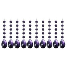 10PCS Teardrop Crystal Chandelier 145mm Length Prisms Part, Violet