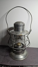 Antique Dietz no. 6 Bell Bottom Railroad Lantern w New York Central Vast Globe