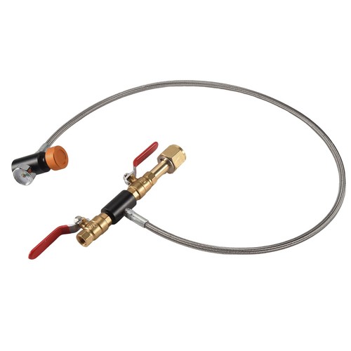 Kit Tuyau Recharge Propane YTFSA – 91,4 Cm Avec Manomètre – Adaptateur QCC1 Pour Réservoir 0,5 Kg (bouteille 9 à 22,7 Kg)