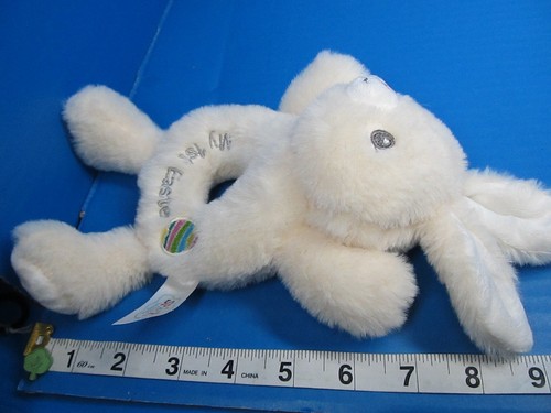 Spark Create Imagine My First Easter Rattle plush bunny 11" white - Picture 5 of 5