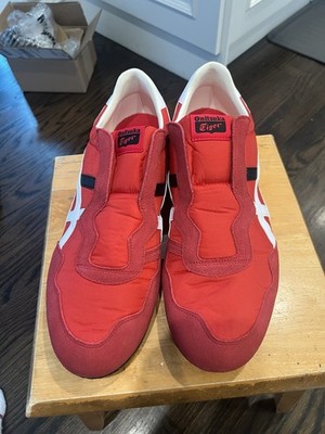 Onitsuka Tiger Men s Slip-On Low Top Athletic Sneakers Red/White/Black