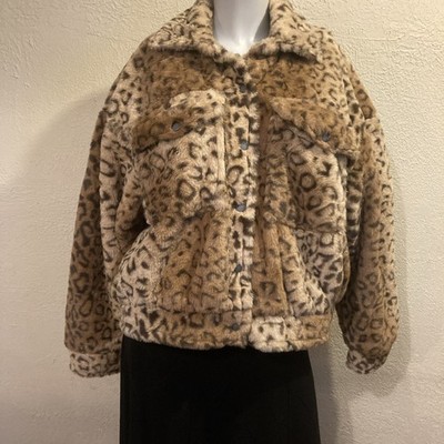 Jade & Ivory Womens Jacket, Size Sm Fits Large Size Chest-27  Brown Faux Fur NEW