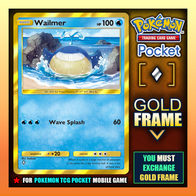 Pokemon TCG Pocket - Wailmer -   GOLD FRAME   - Ruler of the Skies - Englisch  