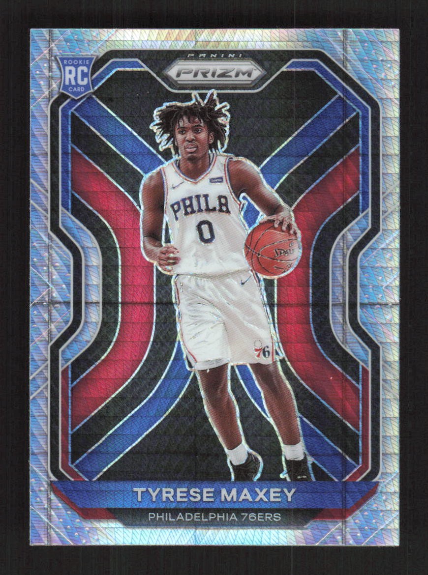 2020-21 Panini Prizm #256 Hyper Prizms Tyrese Maxey RC Philadelphia 76ers Rookie