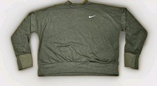 Nike Dri-FIT Therma Crew Neck Running Olive G...