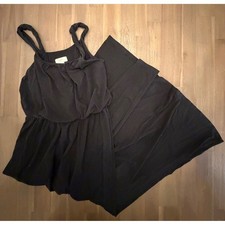 LOFT Petites Black Maxi Dress Sleeveless Elastic Waist Tank Style MP