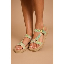 LoveShackFancy x Manebi Espadrille Hiking Sandals Pastel Floral Size 40 / US 10