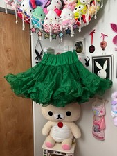 1950s Square Dance Medium Emerald Green Malco Modes Petticoat nylon tulle skirt