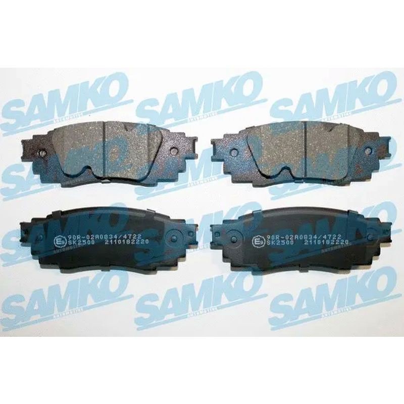 1x ORIGINAL® SAMKO Bremsbelagsatz, Scheibenbremse Hinten für Toyota PRIUS