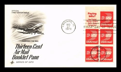 DR JIM STAMPS US COVER AIR MAIL 13C BOOKLET PANE FIRST DAY ISSUE SCOTT C79A