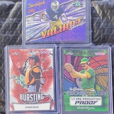 Leaf Vivid & Valiant Jeremiyah Love, Ethan Salas, Rollie Fingers 1/1 Proof Lot