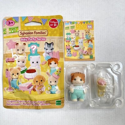 Sylvanian Families Baby Party Serie Ahorn Katze mit Blumenstrauß   UK Release