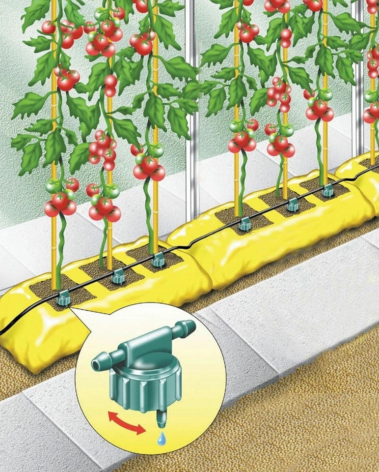 MICRO IRRIGATION DRIP KIT AUTOMATIC TAP GARDEN PLANT GREENHOUSE WATER SYSTEM 20M - image 3 of 4