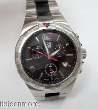 MOVADO ESQ SWISS CHRONOGRAPH WRIST WATCH E5431 41mm MENS BLACK DIAL BRACELET