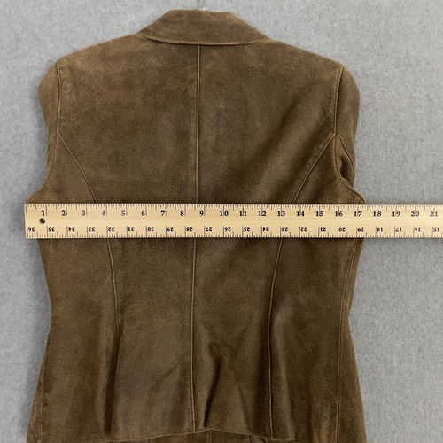 WORTH Womens Jacket 8 M Brown Distressed Leather Snap Classic Western Cowgirl - Picture 7 of 9