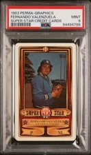 1983 Perma Graphics Super Star Fernando Valenzuela PSA 9
