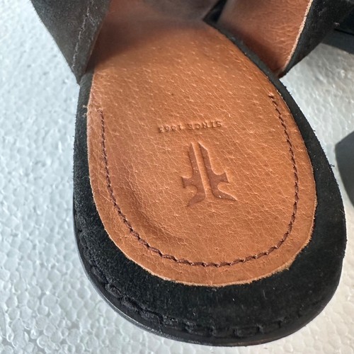 Frye Courtney Veloursleder-Pantolette mit Fersenriemen und Absatz Damen 10B schwarz 3,5"-Absatz - Bild 7 von 13