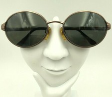 Vintage Anna Klein 4002 K1010-S Bronze Metal Oval Sunglasses FRAMES ONLY
