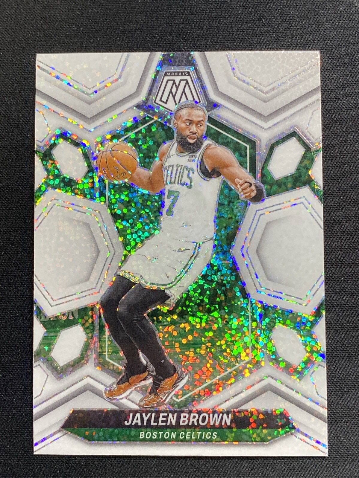 Jaylen Brown 2023-24 Panini Mosaic White Sparkle #182 Celtics