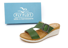 Fly Flot scarpe sandali donna ciabatte scarpe estive slipper pelle verde taglia 36