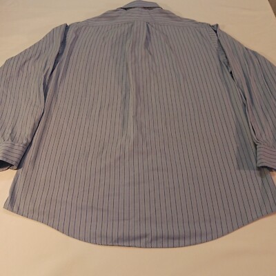 Arrow Button Down Men's Dress Blue Stripes Fairfield Pinpoint
