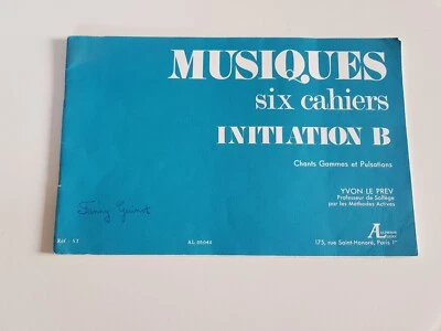 ♫ Livre MUSIQUES - Six Cahiers - Initiation B - Yvon Le Prev♫ - Photo 1/3
