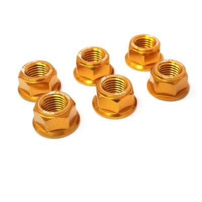 M10 Gold CNC Racing Rear Sprocket Nuts For Kawasaki Ninja 650R EX650 ABS 17-23