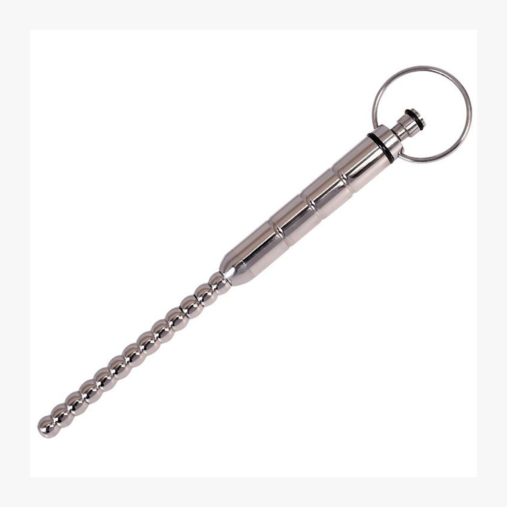 sex spielzeug lesben Harnröhrenvibrator aus Edelstahl, mit Rillen, 270 mm